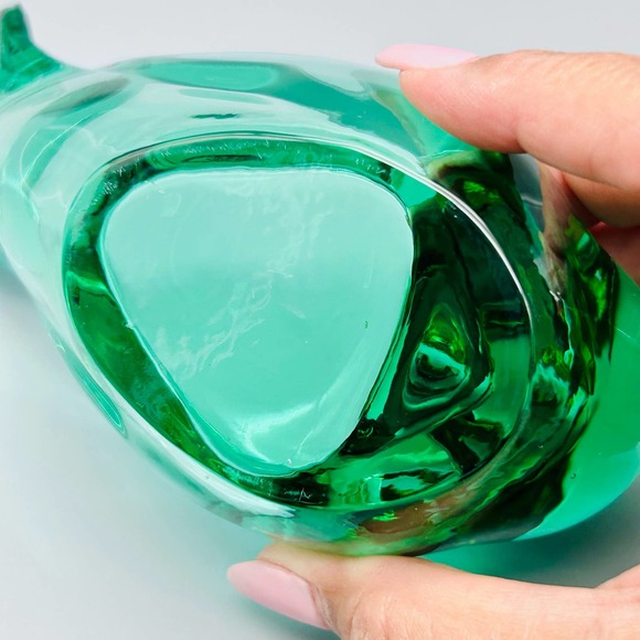 Fenton Art Glass Green Dove Bird Candle Holder Candy Trinket Dish - Picture 8 of 8